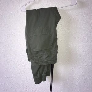 Olive Green Arizona Jeans Flex Joggers Skinny 34W